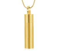 ZEZILE Collana Urna di Cremazione per Ceneri Cilindro Cremazione Gioielli In Acciaio Inox Cenere Ciondolo per Donne Uomini Keepsake Memorial Jewelry