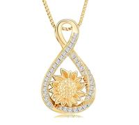 ZEZILE Collana urna girasole per ceneri cremazione gioielli in acciaio inox ceneri ciondolo ricordo gioielli commemorativi della persona amata