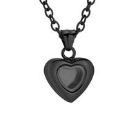 ZEZILE Collana urna per gioielli di cremazione a cuore piccolo per ceneri Collana con ciondolo medaglione a forma di cuore in vetro per ceneri umane/animali domestici