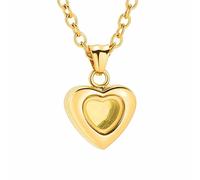 ZEZILE Collana urna per gioielli di cremazione a cuore piccolo per ceneri Collana con ciondolo medaglione a forma di cuore in vetro per ceneri umane/animali domestici