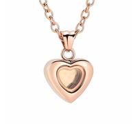 ZEZILE Collana urna per gioielli di cremazione a cuore piccolo per ceneri Collana con ciondolo medaglione a forma di cuore in vetro per ceneri umane/animali domestici