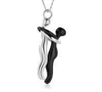 ZEZILE Coppia Coccole Abbraccio Cremazione Gioielli Charm Pendente Ricordo Urne Collana per Ceneri Memoriale In Acciaio Inox Per Il Regalo dell'Amante