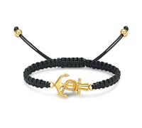 ZEZILE Cremazione Gioielli Barca Ancora Urna Bracciale per Ceneri Regolabile Corda Intrecciata Keepsake Bracciale per Uomo Donna Memorial Jewelry