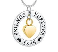 ZEZILE Cremazione Gioielli Cerchio di Vita Urna Collana per Ceneri In Acciaio Inox Cuore Keepsake Memorial Gioielli Ceneri Pendente per Le Donne