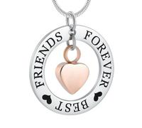 ZEZILE Cremazione Gioielli Cerchio di Vita Urna Collana per Ceneri In Acciaio Inox Cuore Keepsake Memorial Gioielli Ceneri Pendente per Le Donne