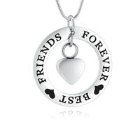 ZEZILE Cremazione Gioielli Cerchio di Vita Urna Collana per Ceneri In Acciaio Inox Cuore Keepsake Memorial Gioielli Ceneri Pendente per Le Donne