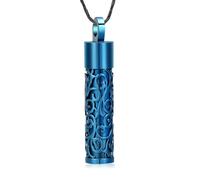 ZEZILE Cremazione Gioielli Cilindro Urna Collana per Ceneri con Ceneri Cave Keepsake Urna Medaglione Collana