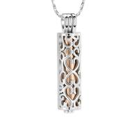 ZEZILE Cremazione Gioielli Cilindro Urna Collana per Ceneri per Donne Uomini Keepsake Memorial Human Pet Ashes Holder