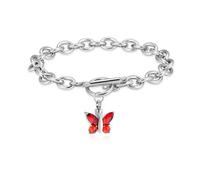 ZEZILE Cremazione Gioielli Cristallo Farfalla Urna Bracciale per Ceneri In Acciaio Inox Keepsake Memorial Ceneri Umane Gioielli per Donne Uomini