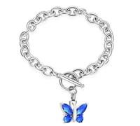 ZEZILE Cremazione Gioielli Cristallo Farfalla Urna Bracciale per Ceneri In Acciaio Inox Keepsake Memorial Ceneri Umane Gioielli per Donne Uomini