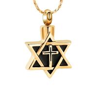 ZEZILE Cremazione Gioielli Croce Urna Collana per Ceneri In Acciaio Inox Keepsake Memorial Urna Gioielli Croce Ceneri Pendente per Uomo Donna