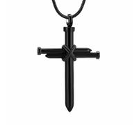 ZEZILE Cremazione Gioielli Croce Urna Collana per Ceneri per Uomo Memorial Medaglione Ciondolo Gioielli per la Persona Amata