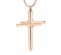 ZEZILE Cremazione Gioielli Croce Urna Collana per Ceneri per Uomo Memorial Medaglione Ciondolo Gioielli per la Persona Amata