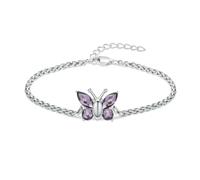 ZEZILE Cremazione Gioielli Farfalla Urna Bracciale per Ceneri Acciaio Inox Cenere Bracciale per Donne Uomini Cristallo Keepsake Memorial Gioielli