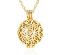 ZEZILE Cremazione Gioielli Fiore Hollow Pendant Ball Urna Collane per Ceneri In Acciaio Inox Keepsake Memorial Gift per Le Donne Degli Uomini