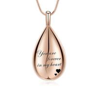ZEZILE Cremazione Gioielli Lacrima Urna Collana per Ceneri In Acciaio Inox Memorial Umano Pet Ceneri Keepsake Pendente per Donne Uomini