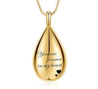 ZEZILE Cremazione Gioielli Lacrima Urna Collana per Ceneri In Acciaio Inox Memorial Umano Pet Ceneri Keepsake Pendente per Donne Uomini