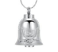 ZEZILE Cremazione Gioielli per Ceneri Campana Pendente Urna Collana per Donne Uomini In Acciaio Inox Cenere Titolare Keepsake Memorial Gift