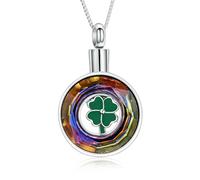 ZEZILE Cremazione Gioielli per Ceneri Cerchio di Cristallo della Vita Urna Collana Memoriale Ciondolo Umano Ricordo per Le Donne Uomini