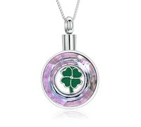 ZEZILE Cremazione Gioielli per Ceneri Cerchio di Cristallo della Vita Urna Collana Memoriale Ciondolo Umano Ricordo per Le Donne Uomini