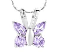 ZEZILE Cremazione Gioielli per Ceneri Strass Farfalla Pendente Memorial Urna Collana Animali Umani In Acciaio Inox Keepsake per Donne Uomini