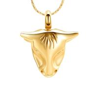 ZEZILE Cremazione Gioielli per Ceneri Urna Collana Keepsake 316L in acciaio inox Memorial Ciondolo