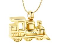 ZEZILE Cremazione Gioielli Piccolo Treno Urna Collana per Ceneri In Acciaio Inox Keepsake Gioielli Memorial Ceneri Umane Pendente per Donne Uomini