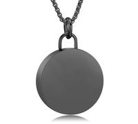 ZEZILE Cremazione Gioielli Rotundità Urna Collana per Ceneri In Acciaio Inox Ceneri Pendente Medaglione per Le Donne Uomini Keepsake Memorial Jewelry