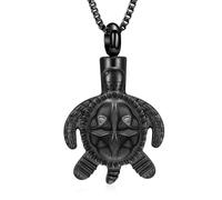 ZEZILE Cremazione Gioielli Tartaruga Marina, Urna Collana per Ceneri, Acciaio Inox, Cenere Pendente, Keepsake, Memoriale, Pet Cenere Gioielli, per Donna, Uomo