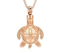 ZEZILE Cremazione Gioielli Tartaruga Marina, Urna Collana per Ceneri, Acciaio Inox, Cenere Pendente, Keepsake, Memoriale, Pet Cenere Gioielli, per Donna, Uomo