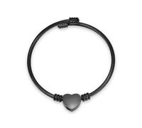 ZEZILE Cremazione gioielli urna bracciale per ceneri - in acciaio inox regolabile Bangle cuore ciondolo bracciale Keepsake