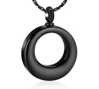 ZEZILE Cremazione Gioielli Urna Collana per Ceneri Cerchio di Vita In Acciaio Inox Memorial Pendente Keepsake
