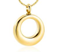 ZEZILE Cremazione Gioielli Urna Collana per Ceneri Cerchio di Vita In Acciaio Inox Memorial Pendente Keepsake