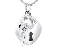 ZEZILE Cremazione Gioielli Urna Collane per Ceneri Chiave in acciaio inox con il mio cuore Urna Pendente Memorial Ash Holder Keepsake Gift