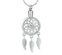 ZEZILE Cremazione Memorial Gioielli In Acciaio Inox Urna Collana per Ceneri Intarsiato Cristallo Pendente Keepsake Regalo