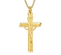 ZEZILE Croce Cremazione Gioielli Urna Collana per Ceneri In Acciaio Inox Memorial Collana Keepsake Urna Cenere Pendente per Uomini Donne Regali