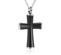 ZEZILE Croce Urna Collana per Cenere Titolare Keepsake Memorial Cremazione Gioielli per Donne Uomini