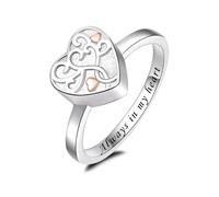 ZEZILE Cuore Albero della Vita Cremazione Urna Anello per le Ceneri per le Donne Memorial Loved Ones Anello da Dito Sempre nel Mio Cuore Keepsake Gioielli