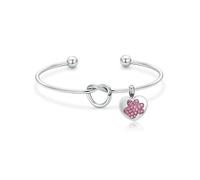 ZEZILE Cuore Urna Bracciale per Ceneri Cristallo Zampa Stampa Cremazione Gioielli In Acciaio Inox Keepsake Memorial Ashes Bracciale per Donna Uomo