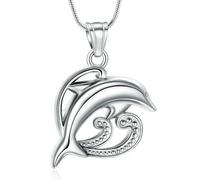 ZEZILE Delfino Urna Collana Cremazione Gioielli per Ceneri In Acciaio Inox Keepsake Memorial Pet Cenere Ciondolo Gioielli per Uomo Donna