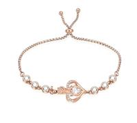 ZEZILE Donne Rose Urne Cremazione Bracciale Regolabile per Animali Domestici/Cenere Umane Regali Commemorativi Keepsake Urna Braccialetto Personalizza Gioielli