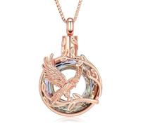 ZEZILE Eagle Ring Cremazione Gioielli Albero della Vita Urna Collana per Ceneri per Donne Uomini Ricordo Memoriale Ciondolo Animali Umani Portaceneri