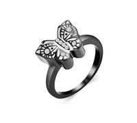 ZEZILE Farfalla Cremazione Gioielli Anello Tiene I Propri Cari Cenere Urna Anello Da Dito per Le Ceneri per Le Donne Memorial Keepsake Gioielli
