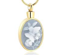 ZEZILE Farfalla Cremazione Gioielli per Ceneri Memorial Medaglioni Urna Collana Pendenti In Acciaio Inox Keepsake per Le Donne