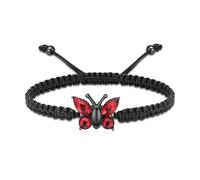 ZEZILE Farfalla Urna Bracciale per Ceneri Cristallo Cremazione Gioielli Regolabile Corda Intrecciata Keepsake Memorial Cenere Bracciale per Donna Uomo