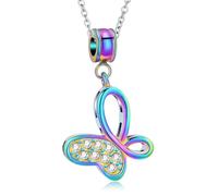 ZEZILE Farfalla Urna Collana per Ceneri Cristallo Cremazione Gioielli In Acciaio Inox Ceneri Pendente per Le Donne Keepsake Memoriale per I Gioielli