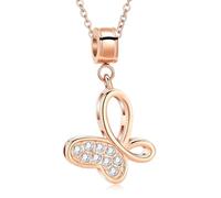ZEZILE Farfalla Urna Collana per Ceneri Cristallo Cremazione Gioielli In Acciaio Inox Ceneri Pendente per Le Donne Keepsake Memoriale per I Gioielli