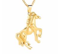 ZEZILE Gioielli Cavallo Cremazione Gioielli Urne Per Ceneri Urna Collana In Acciaio Inox Per Umano/Animale Domestico Ceneri Memoriale Ricordo