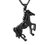 ZEZILE Gioielli Cavallo Cremazione Gioielli Urne Per Ceneri Urna Collana In Acciaio Inox Per Umano/Animale Domestico Ceneri Memoriale Ricordo