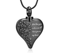 ZEZILE Gioielli da cremazione per cenere Ciondolo con il cuore con l'urna Collana e ricordo commemorativo Cenere Donne